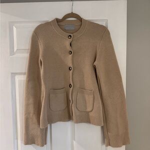 Modern Citizen Beige Button-Up Cardigan